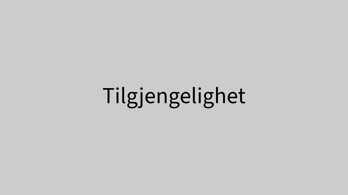 Tilgjengelighet.